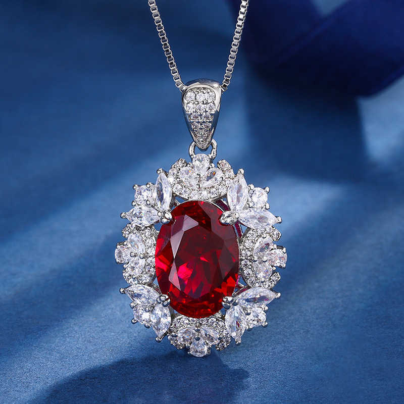 Zhuang Shengsheng Copper Bottom Gold Plated Simulated Red Corundum Set Female Lead Stone 10 * 14-8 * 10 W250312