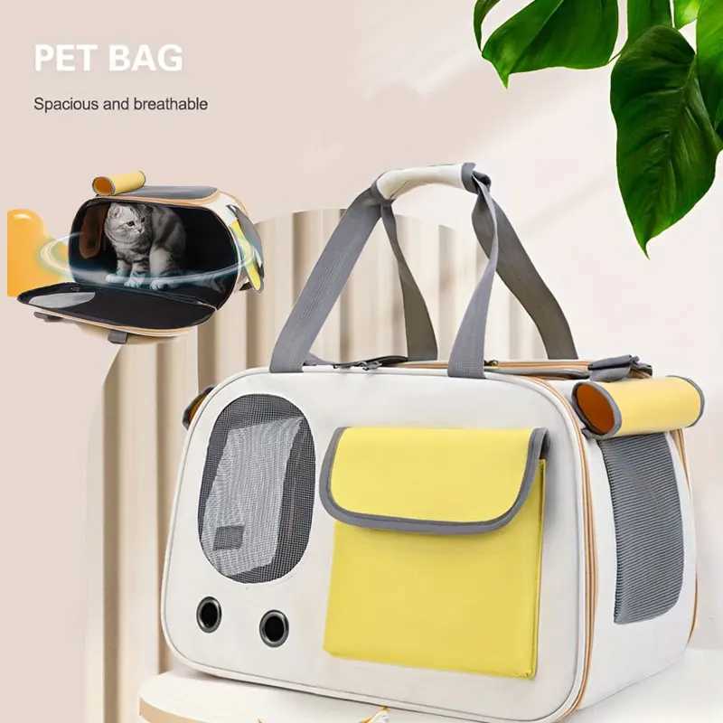 Portable Pet Carrier Ventilated Foldable Space Capsule Design Single-Shoulder Bag for Easy Travel - Perfect for Cats Smal 250205