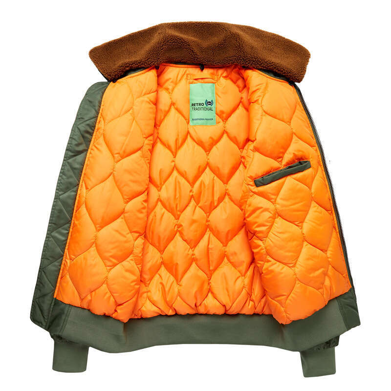 New Autumn And Winter Style Thick Plus Size Cotton Men's Pilot Jacket, Lapel Jacket