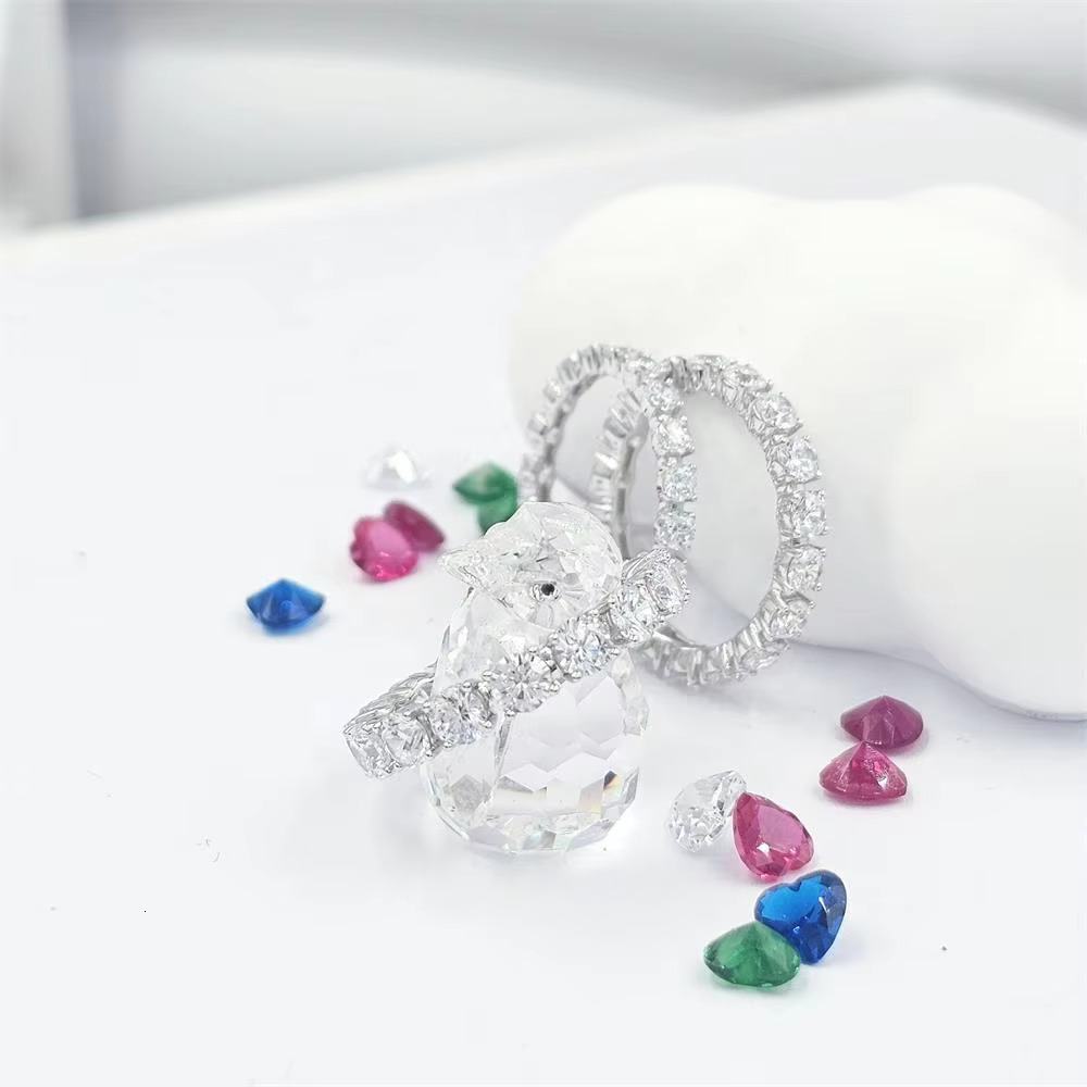 Elegant Sterling Silver Moissanite Ring Fine Elegant Jewelry