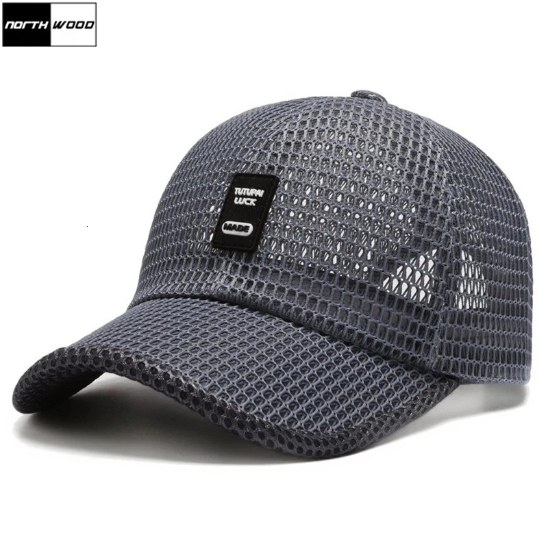 NORTHWOOD Mens Mesh Baseball Cap Breathable Summer Caps Dad Hat Outdoor Fishing Hats Bone Trucker 250311
