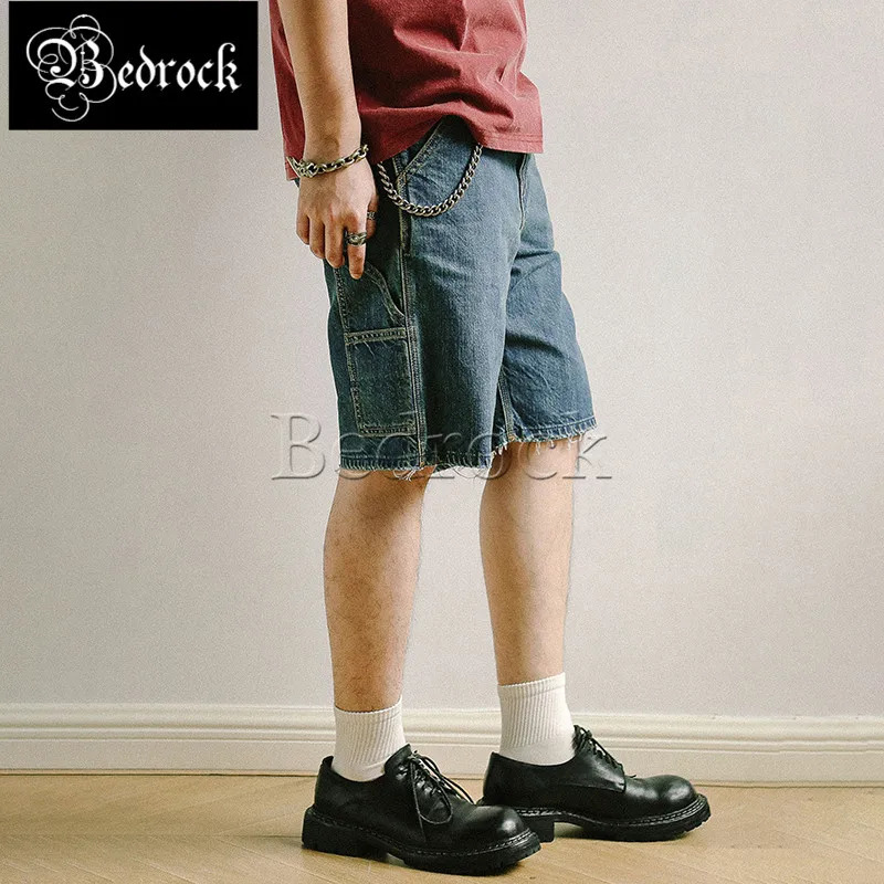 MBBCAR 11oz Distressed Retro Woodcutter Jack B01 Full Set Blue Laundry Sales Denim Jeans Short Line Shorts 590 250312