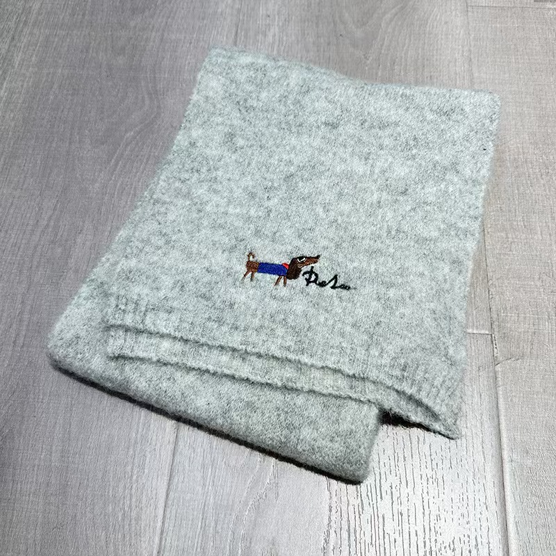 K105 Korean high-grade pure color wool scarf for women all-match new autumn and winter knitted shawl fashionable thick warm neck scarf