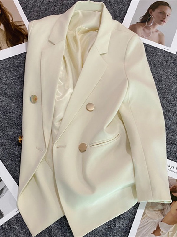 L310Chic Spring/Autumn Outfit Essential: Trendy Korean Inspired Women's Suit Jacket with Timeless Appeal