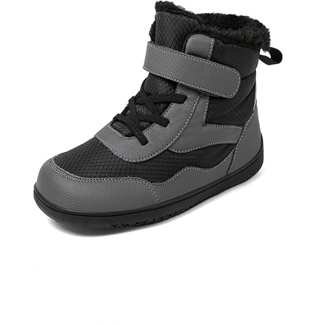 #JLD51 Sneakers Men Fashion Barefoot Boots Winter Warm Wide Toe Box Zero Drop Waterproof Non-Slip Snow Boots For Men