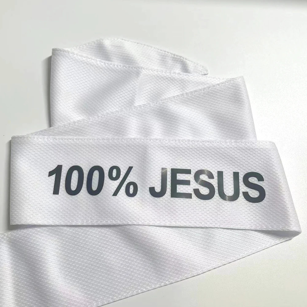 100 percent jesus headband fans Print Basketball Sports head band for Men Women Running Fitness White Sweatband Bandana250311