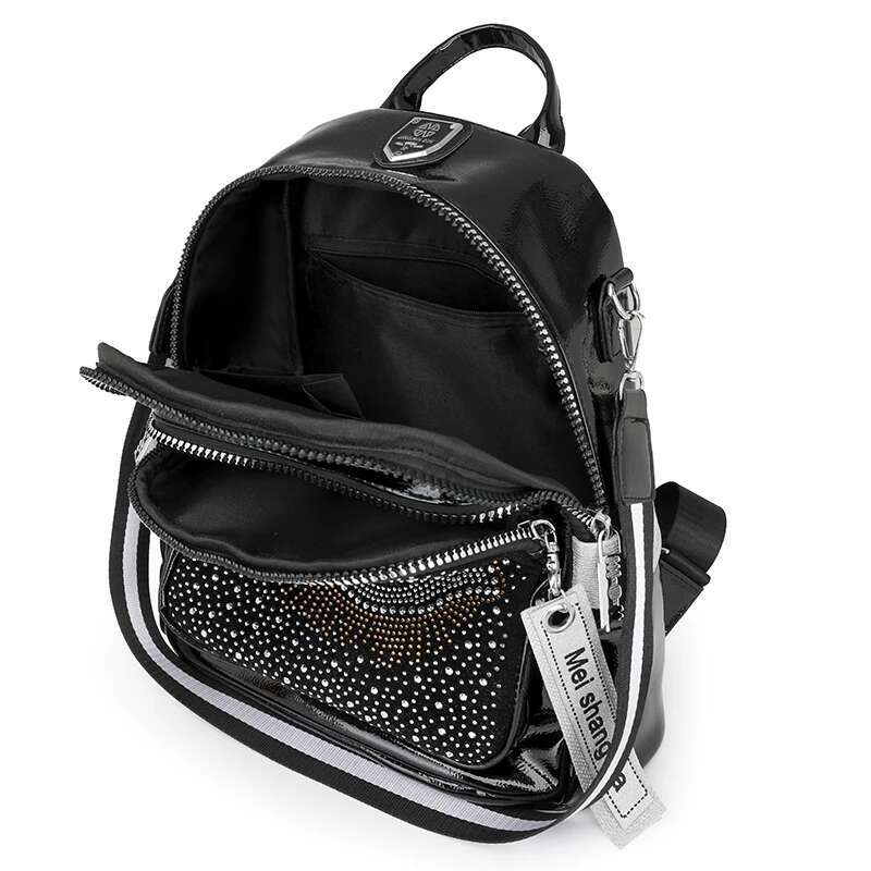Women Waterproof Fashion PU Travel Backpack Rhie School Bag Mochila Para Vie