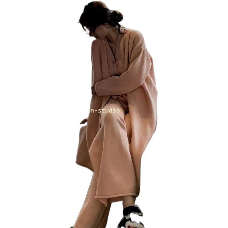 Maillard European British Style Long Sweater 2024 Autumn/Winter Design Sense Coat Two-Piece Set