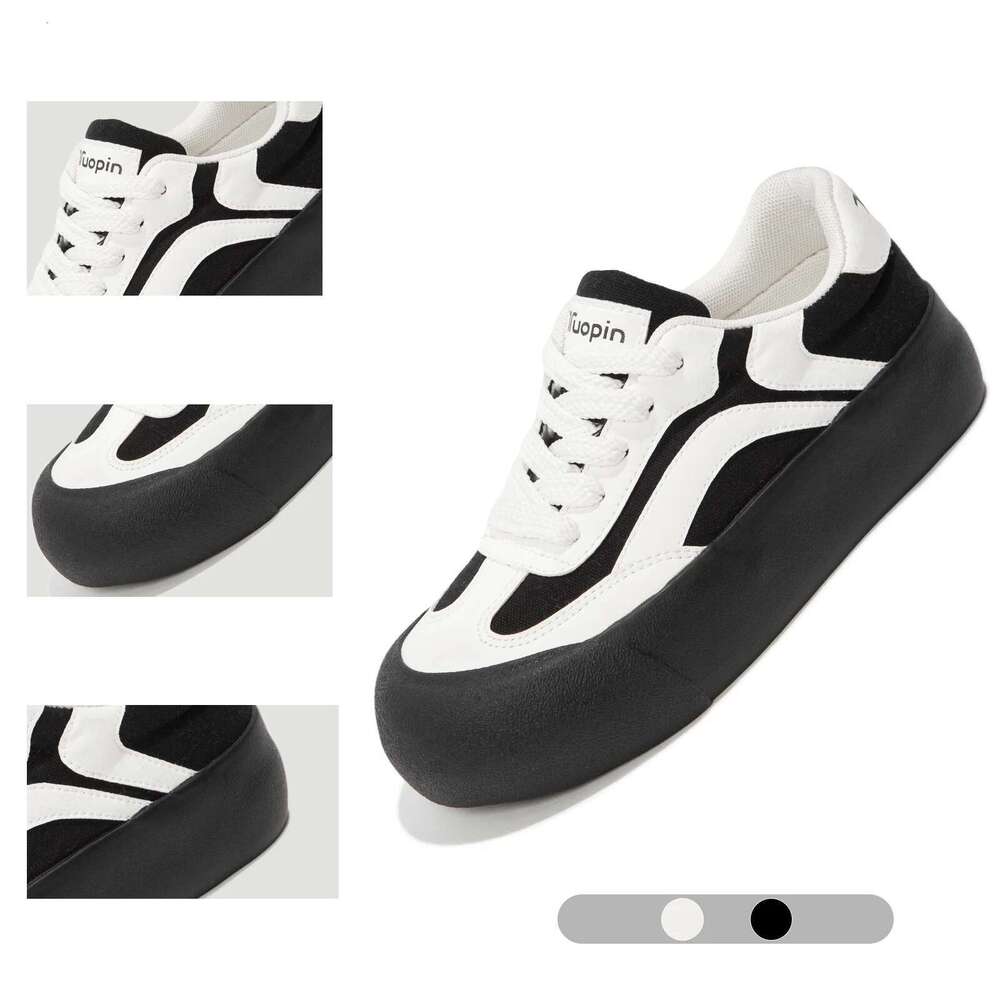 Tun Classic Gum Sole Fashion White Black Non-Slip Women's Shoes Casual Sneakers for Women