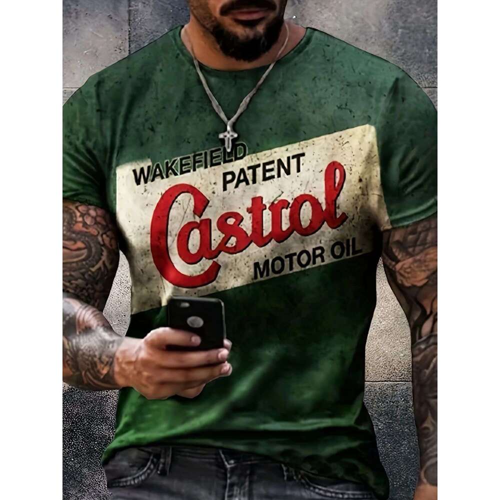 Hot selg European American men's clothing, youth sports, digital printing, 3D T-shirt, short sleeved, 2025 new casual fashion trend clothing