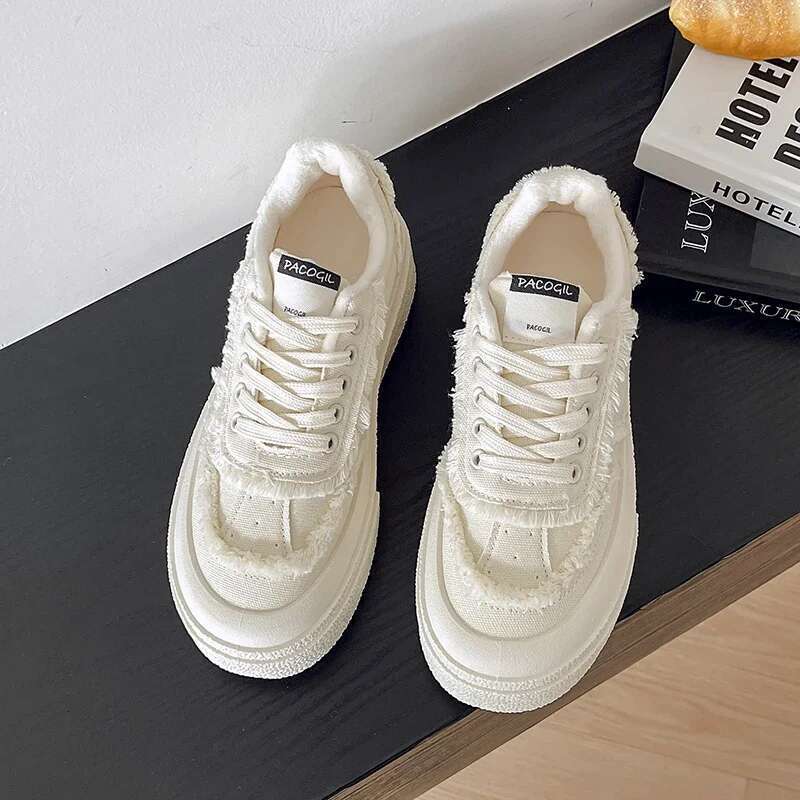 Casual Student Autumn Canvas Women's Thick-soled Trendy Sports Women Shoes
