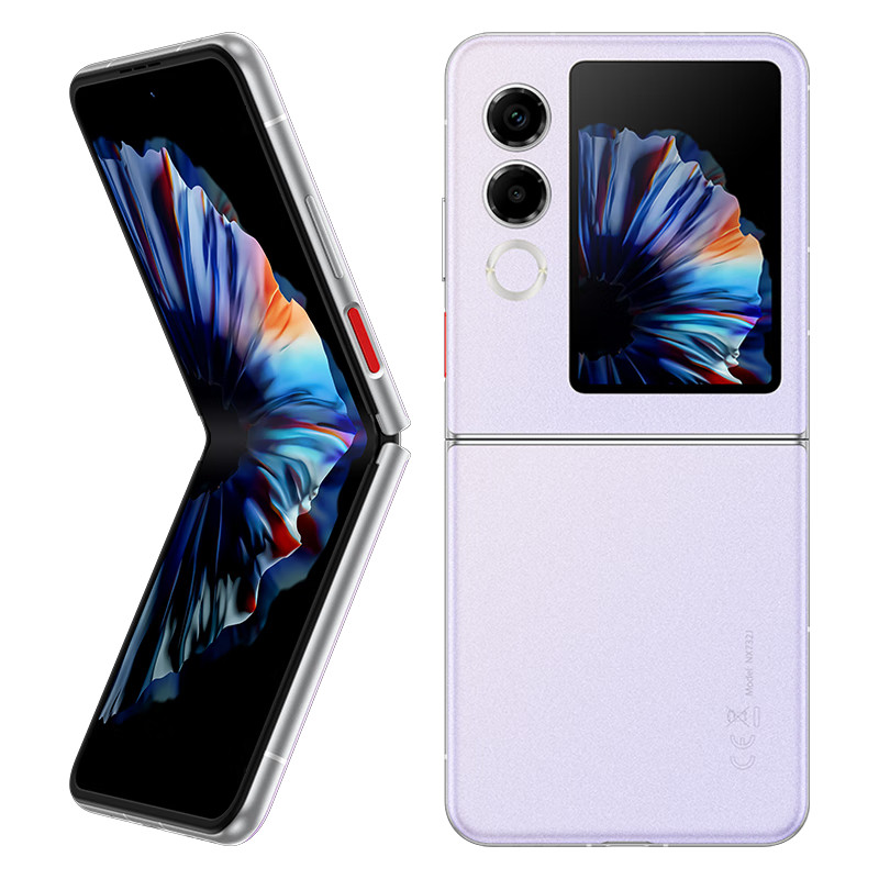 Original Nubia Flip 2 5G Foldable Mobile Phone 8GB RAM 256GB ROM Dimensity 7300X 50.0MP NFC Android 6.9" 120Hz AMOLED Folded Screen Face ID Finge