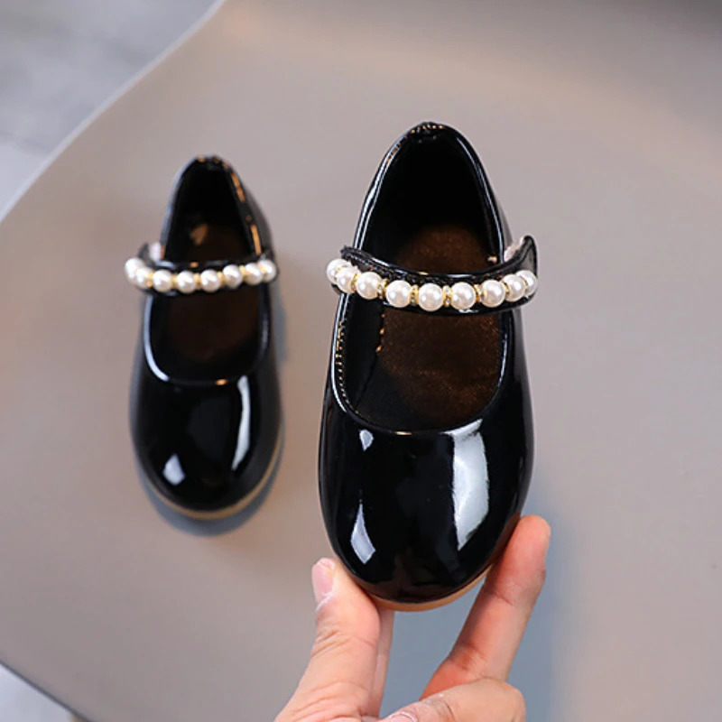 Zapatos Nina Girl Leather Shoes Pearl Princess Shoe Fashion Mary Jane Shoe Lorita Shoe Girl Shoe Kid Shoe Girl Dresses 250311