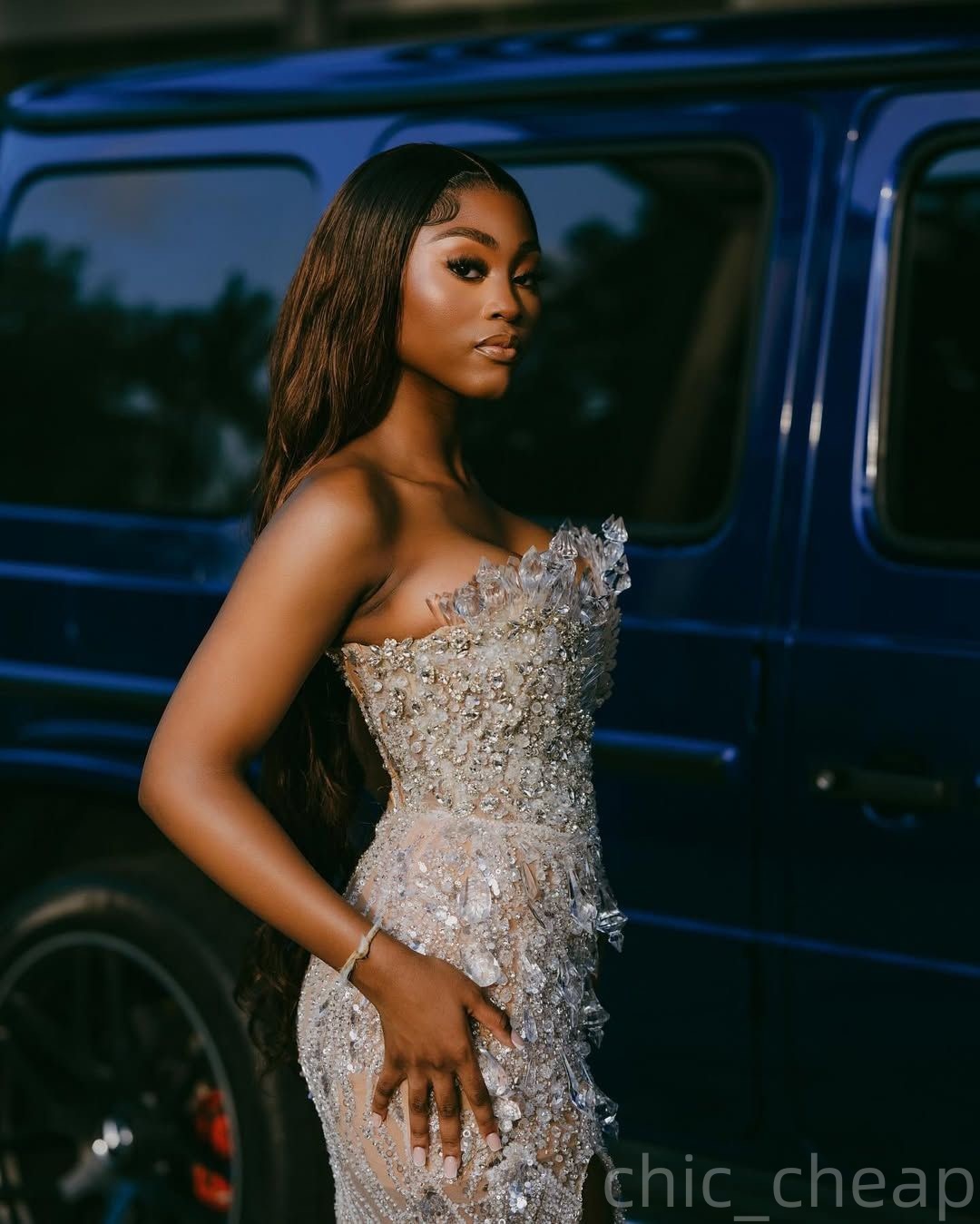 Champagne Mermaid Prom Dresses 2025 Illusion Sequined Rhinestones Evening Formal Party Second Birthday Engagement Gowns Plus Size Dress For Special Oc