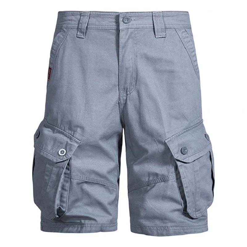 Mens Y2k Shorts Loose Large Size Multi-Pocket Overalls Summer Cotton Comfortable Nickel Pants Outdoor Casual Sports Beach Pants 250310