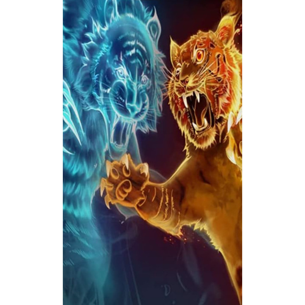 Mens T shirt Vikings 3D Digital Print Double Tiger Duel Pattern T-Shirt, Men's Summer Casual Tattoo Short Sleeve tee Casual tops summer clothes c