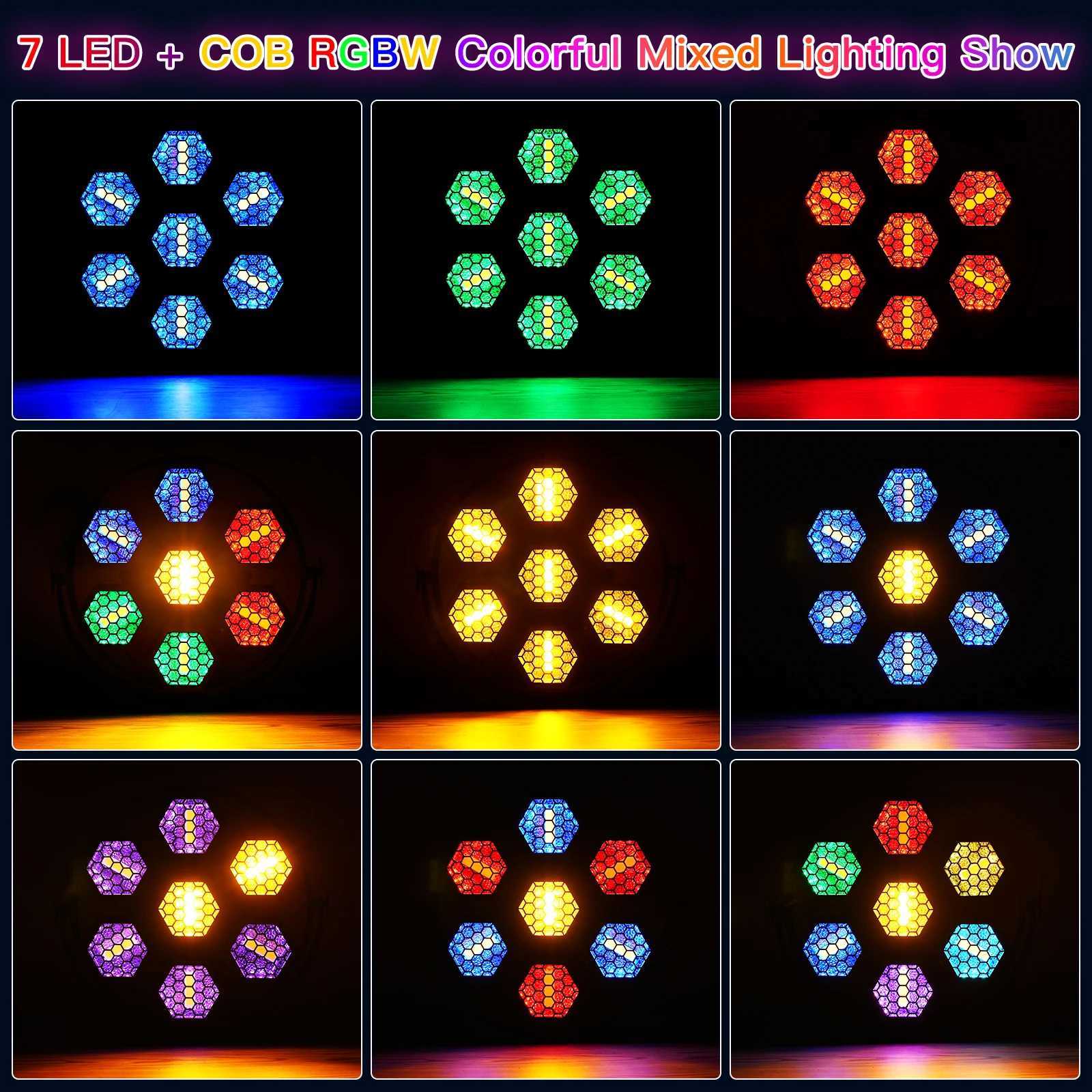 2PCS 7x50W stage retro light RGB COB LED lighting strobe effect light DMX512 DJ disco flash used for theater concerts and parties X250312