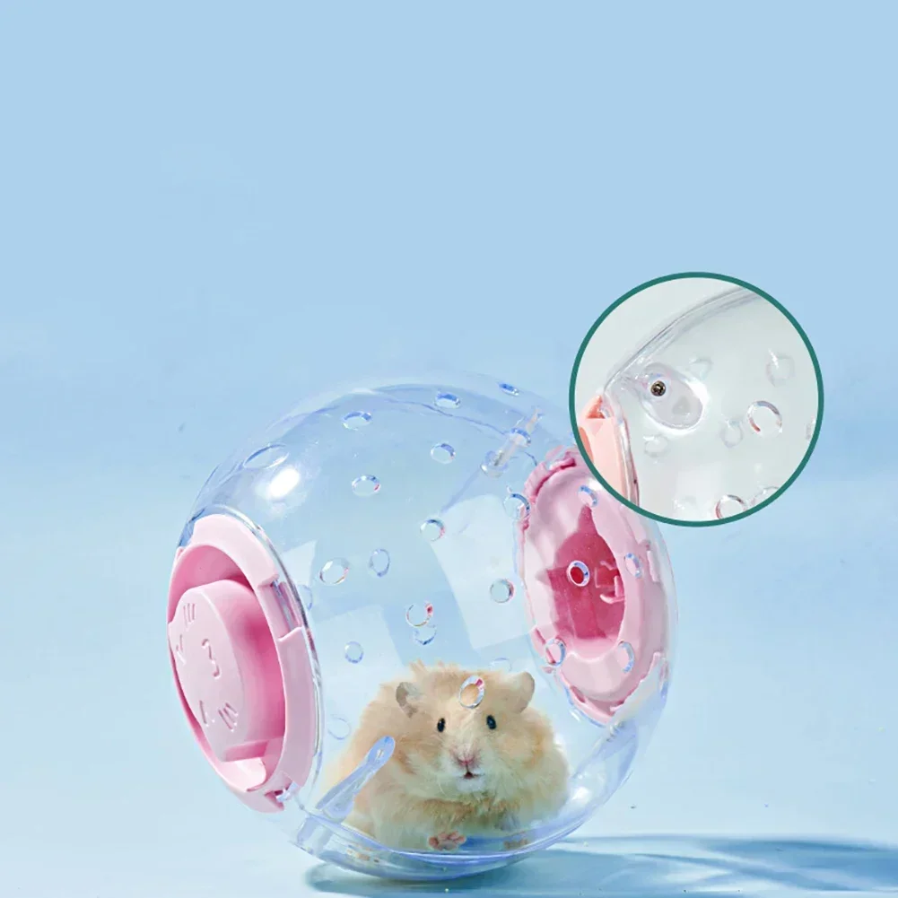 Hamster Exercise Ball Transparent Hamster Running Ball Wheel With Traction Rope For Small Animals Pet Supplies 14cm/18/cm