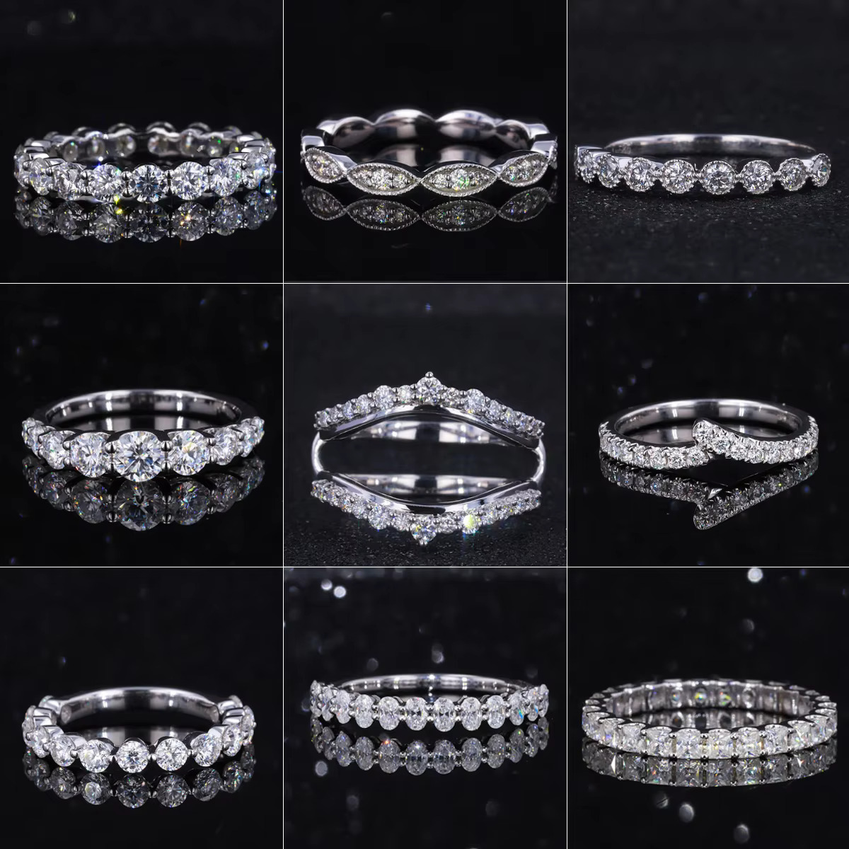 Starsgem OEM ODM Moissanites Eternity Rings for ManDiamond Moissanite Ring Men