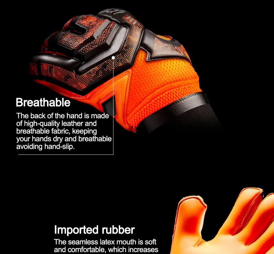 Kids Men Professional Soccer Goalkeeper Gloves 4mm Latex With Finger Protection Children Adults Football Goalie Gloves Protector 250311