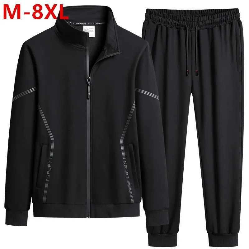 Mens Tracksuit Suit New Arrive Tracksuit Mens Casual Solid Solor Sweatpant Set Unisex Jogging Suit MEN Plus Size 6XL 7XL 8XLT250312