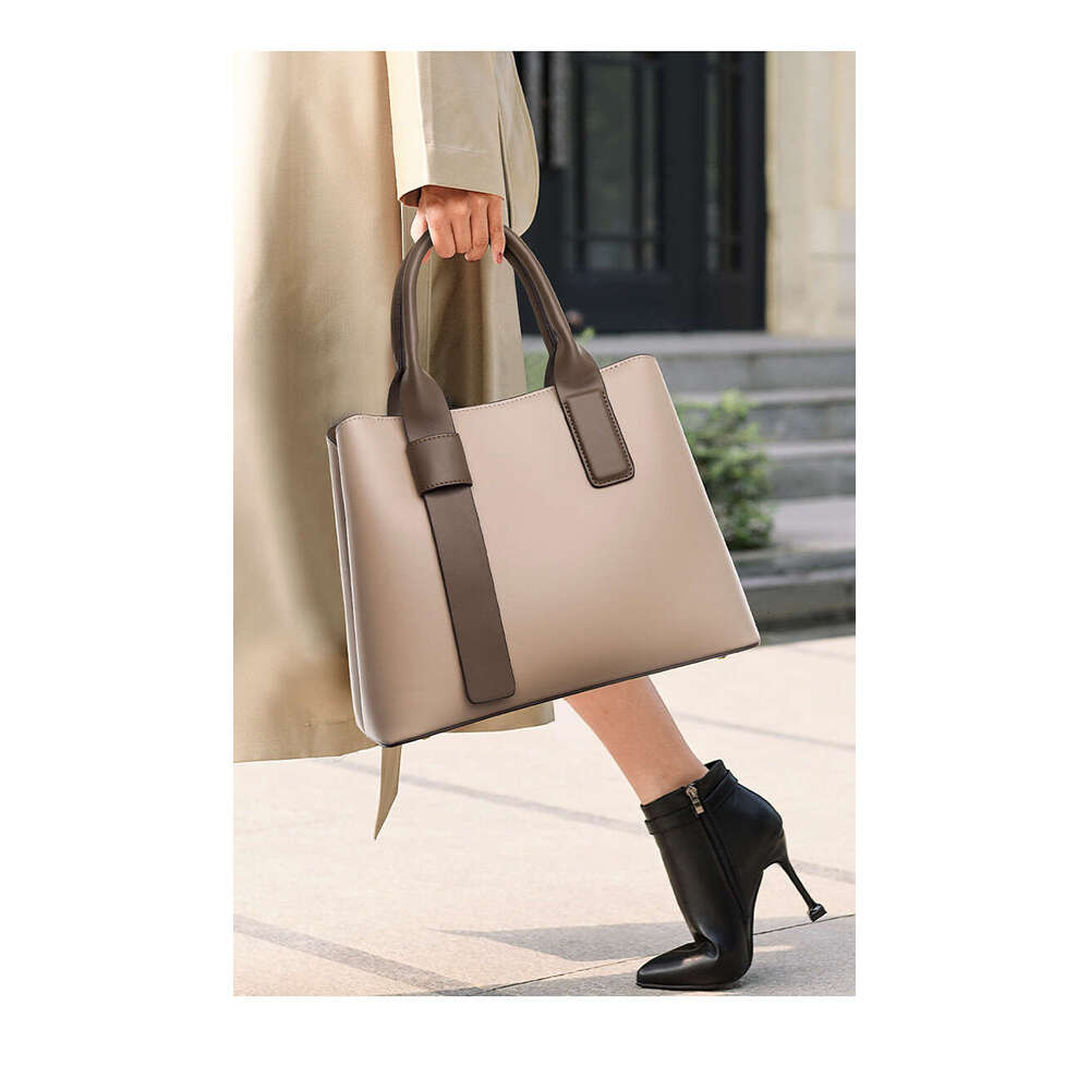 Women's Bags handbag New Tote Large Capacity Simple Light Luxury Handbag Advanced Soft Leather Commuting Fashion Women's Bag
