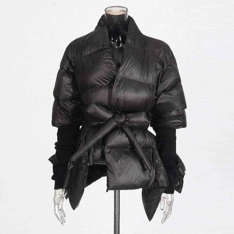 Australian Waist 2025 Spring New Collection Splicing Knitted Cuffs Personalized High End Cotton Jacket For Women