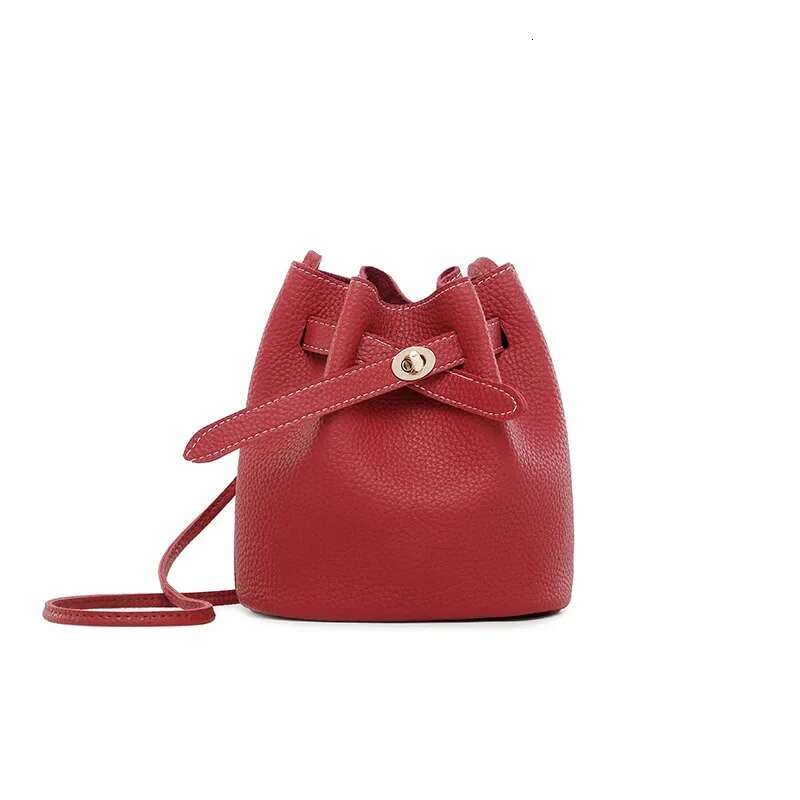 Bucket Shoulder Women Drawstring Crossbody Bag Female Messenger Bags Ladies Synthetic Decorative Leather Handbag