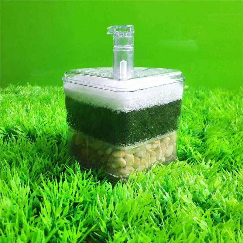 1Pc Aquarium Air Driven Bio Corner Filter Sponge Fry Shrimp Nano Fish Tank Aquarium 10*8*12 cm