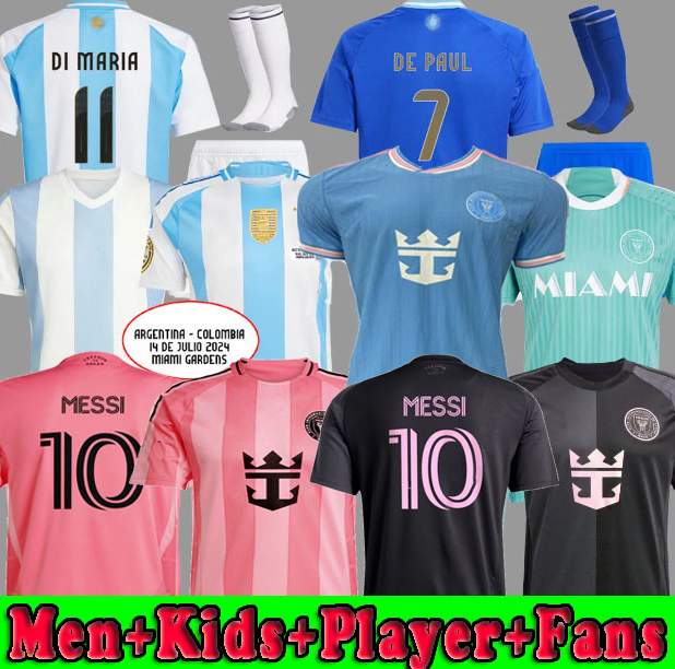 2025 2026 soccer Jersey MessiS 2024 football shirt men kids kits Suarez Martinez 24 25 26 home away third fans player version sets Inter MiamiS Suarez Martinez Yedlin