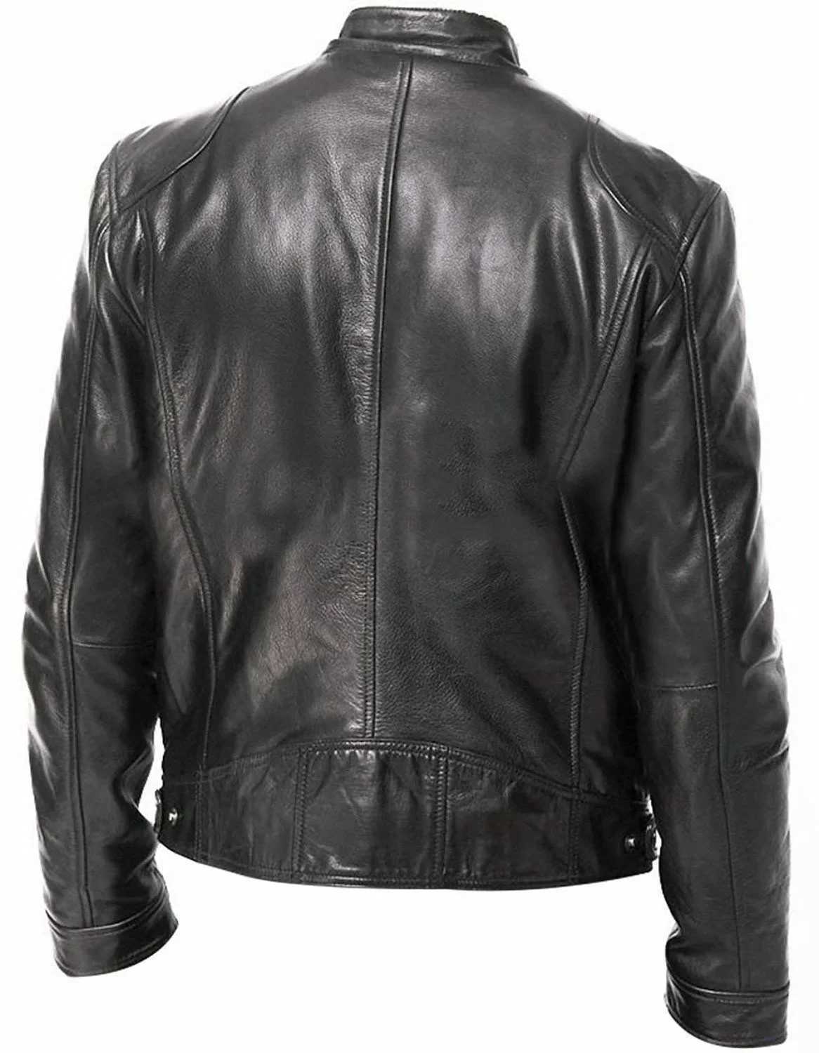 Mens Leather Jacket Stand Collar Trend Spring and Autumn New Leather Jacket Handsome Motorcycle Suit Oversized JacketT250311