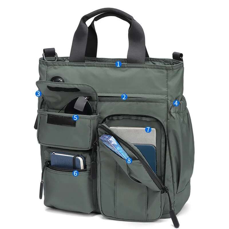 New Business Men Shoulder Multifunctional 14 /15.6 Inch Tablet Document Handbag Waterproof Cross Bag Leisure Briefcase