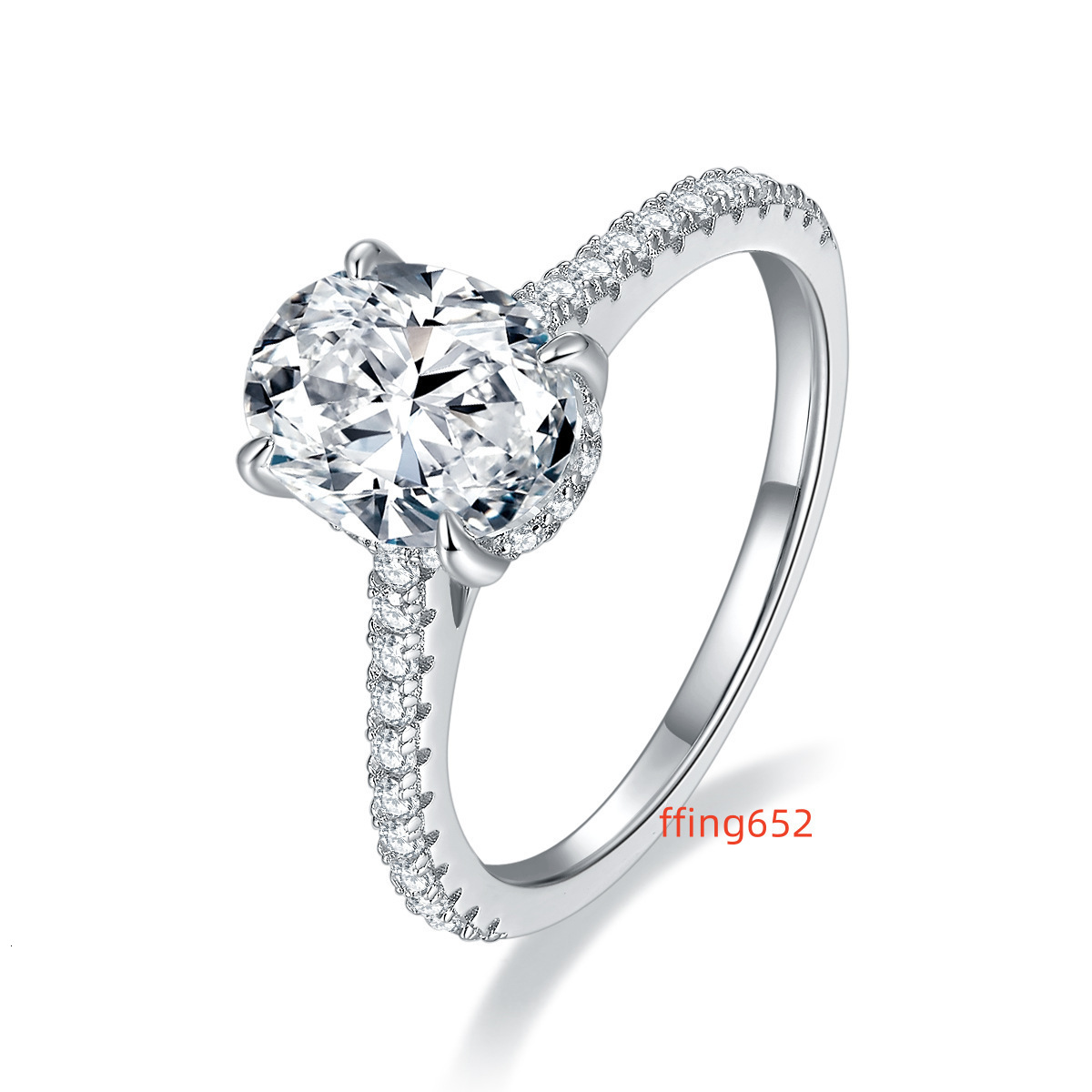 DE 7*9mm Oval Moissanite Women Ring 2ct Full Moissanite Wedding Rings 3CT 925 Silver Women Moissanite Rings