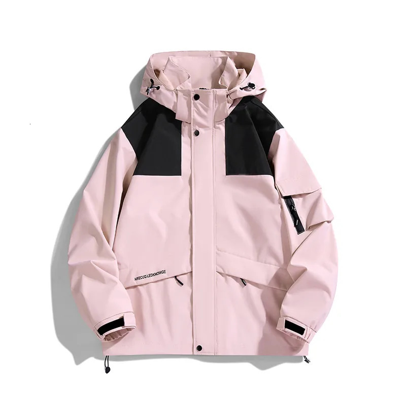 Outdoor Casual Raincoat Hooded Mountain Windbreaker Men Women Rain Jacket Sport Hiking Outerwear Lightweight Waterproof Coat 250312