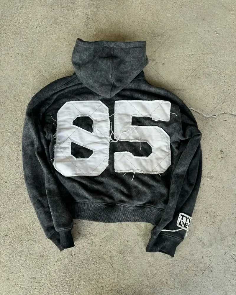 European and American Harajuku Retro Letter Embroidered Oversized Hoodie Men Camouflage Fashion Loose Casual Pullover Women M250312