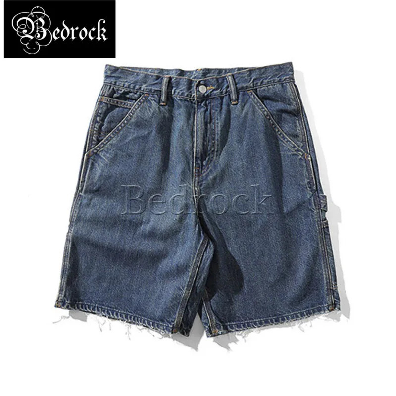 MBBCAR 11oz Distressed Retro Woodcutter Jack B01 Full Set Blue Laundry Sales Denim Jeans Short Line Shorts 590 250312
