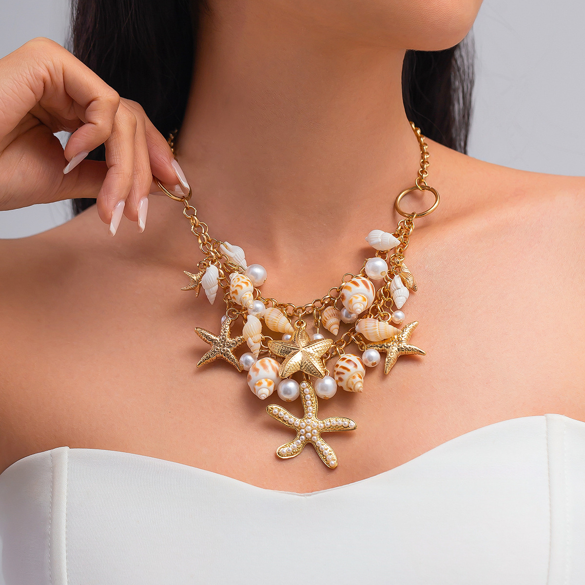 Ocean Vacation Style Xiang Jewelry Bracelet Set 2025 New Beach Sea Star Shell Necklace for Women Jewelry