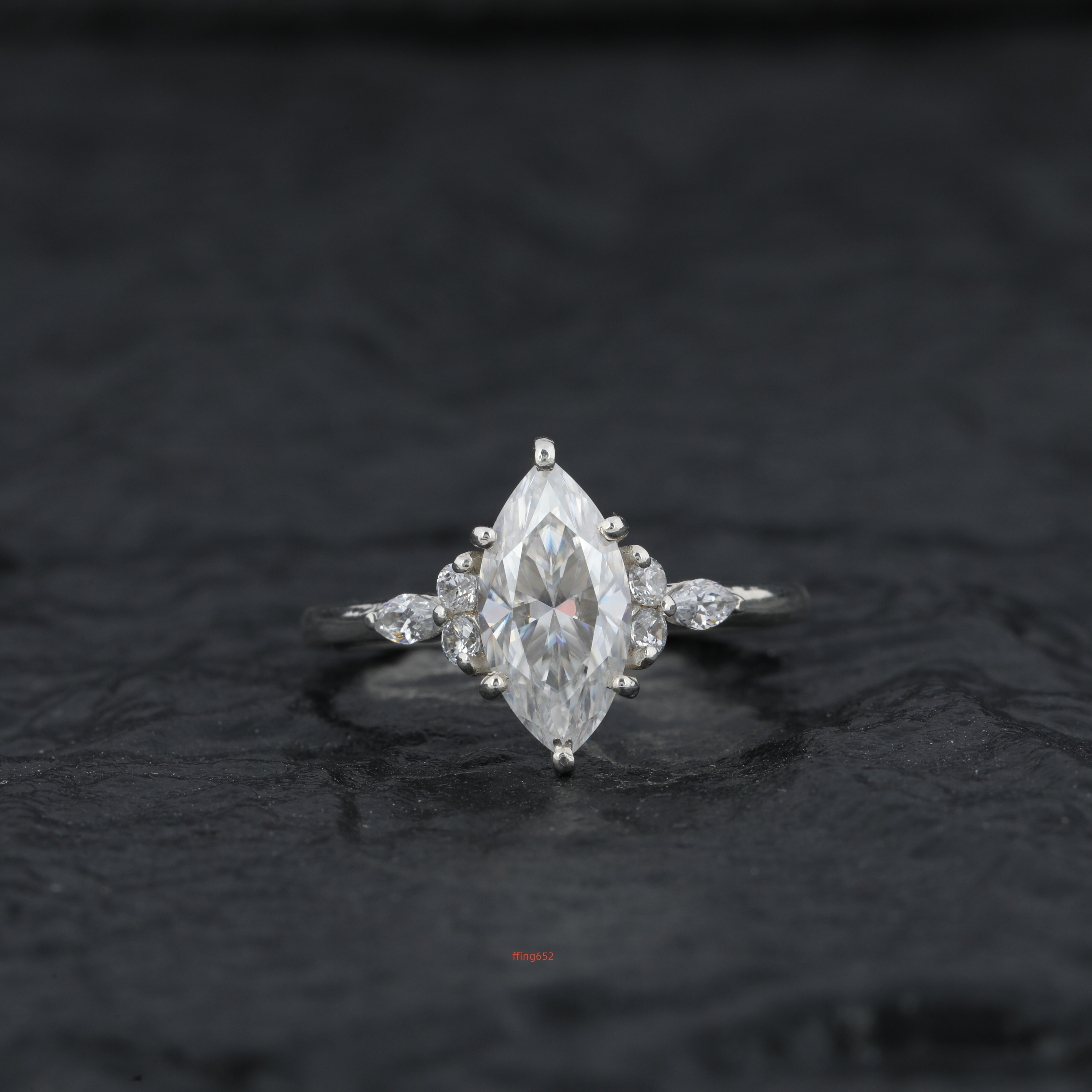 Direct Manufacturer Promise Wedding Moissanite Rings 925 Sterling 10K 14K 18K Silver Moissanite Diamond Ring