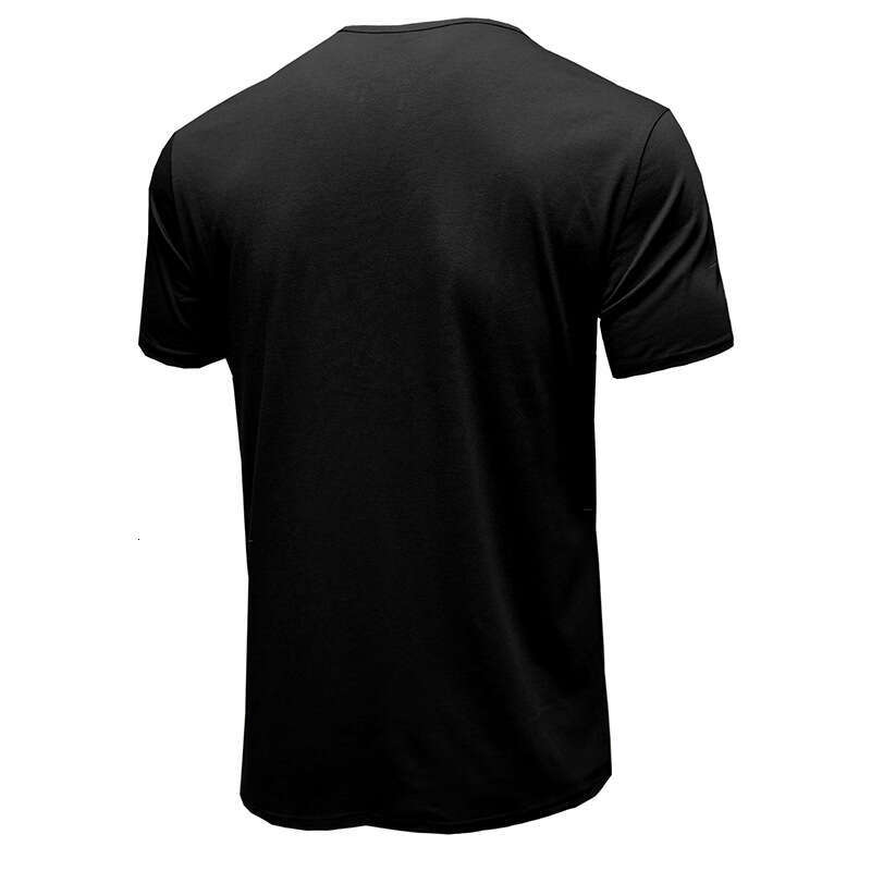 summer clothing, European and American Henry shirt, short sleeved men's T-shirt, solid color top, new casual fashion trend clothing