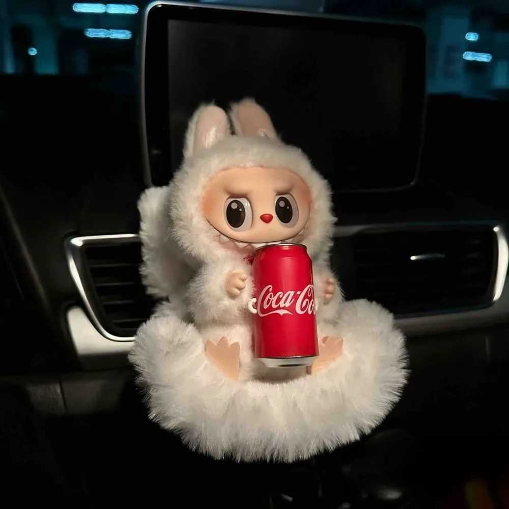 Labubu Doll Safety Seat Kawaii Labubu Doll Accessories Seat Ornament Cute Car Air Outlet Decoration Plush Chair Birthday GiftT250313