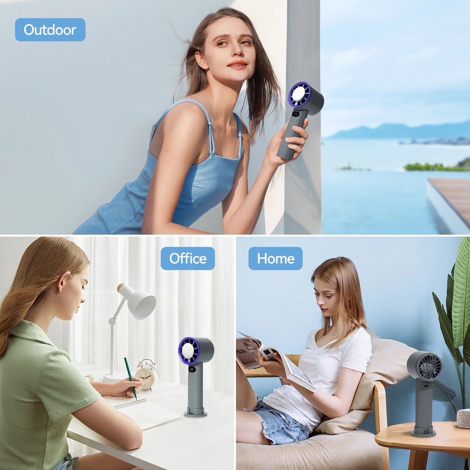 portable fan with 120 Speed handheld mini instant cooling ice mode rechargeable stylish female outdoor personal 250313