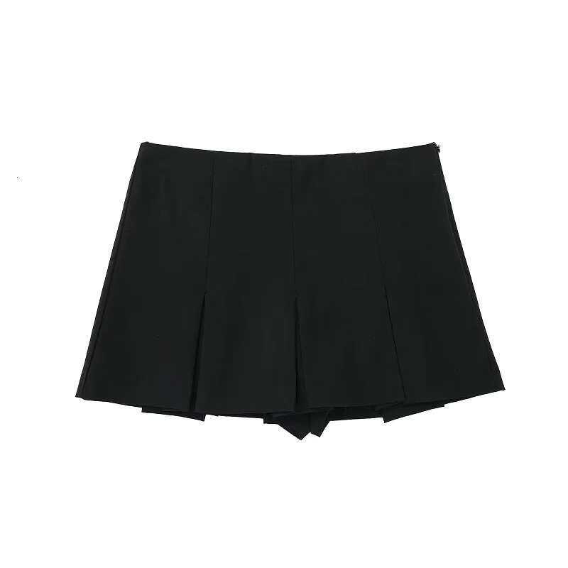 Women's High Waist Skirts Pleated Skirt Women Striped Bermuda Woman Casual Mini Shorts
