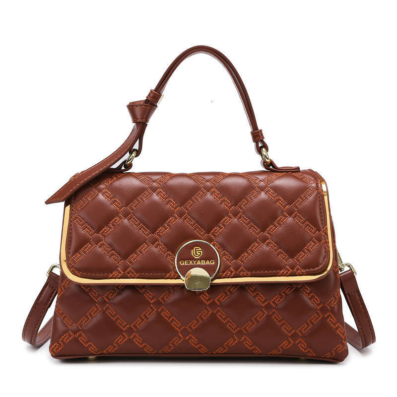 Women's Bags handbag Women's large capacity diamond grid handbag, high-end sensory communication, diligent bag, fashionable fragrant style