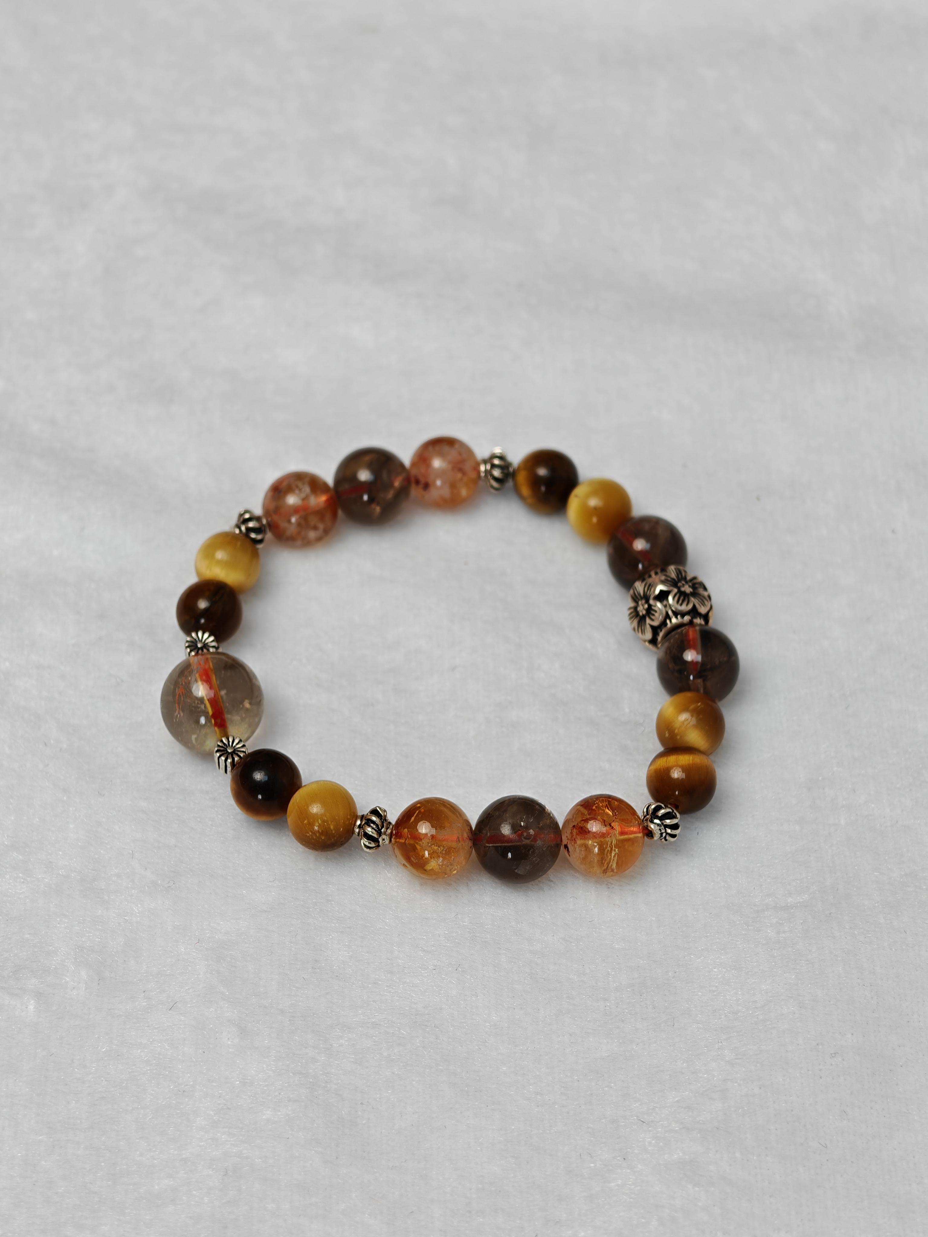 Explosive Money Management Model Tiger Eye Stone Tea Crystal Crystal Lights Luxury Couple Girlfriends Bracelet