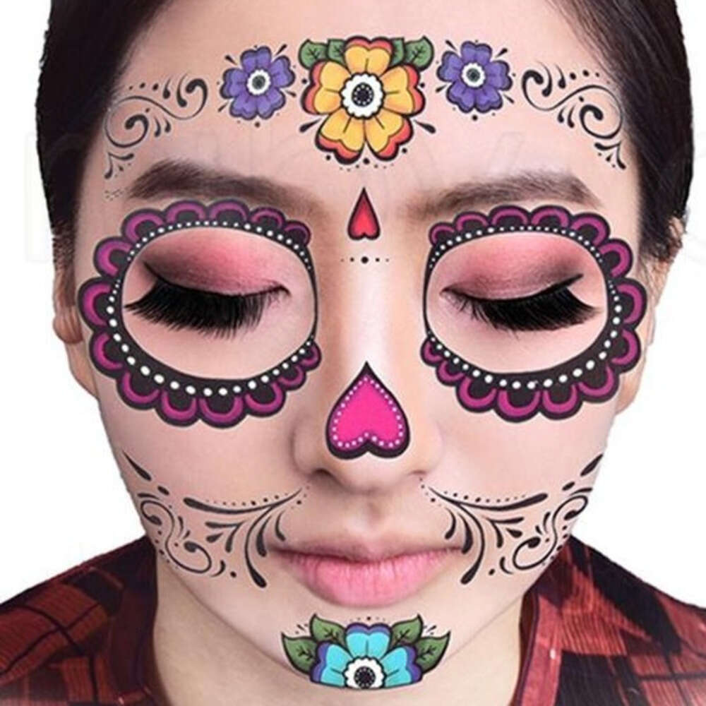 Disposable Eyeshadow Sticker Magic Eye Face Lace Style Waterproof Temporary Tattoo For Beauty Cosmetic Makup Stage Halloween Party Tatuaje Temporal