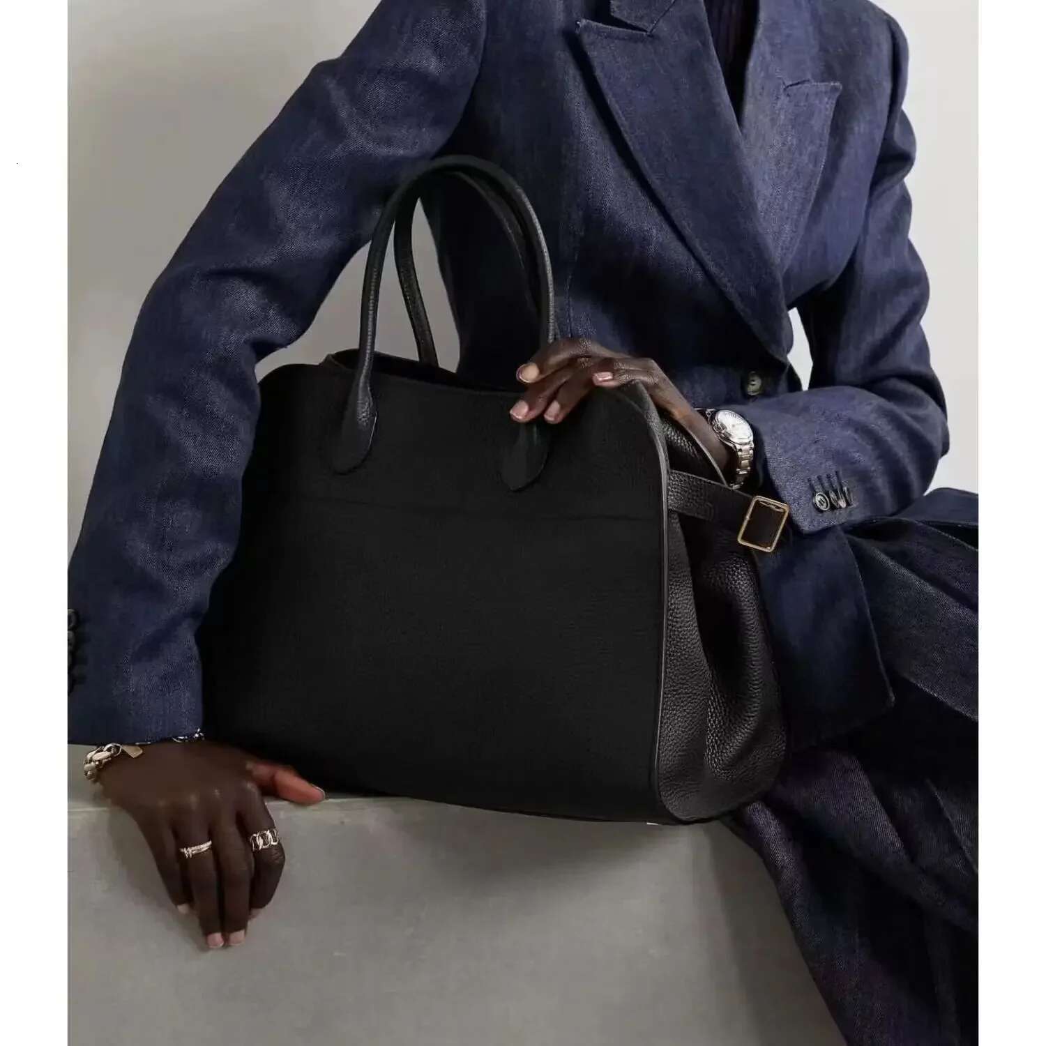 Leather Versatile Commuter Shoulder Handbag Women's Boston For Storage Cowhide Retro Large-Capacity Tote Bag