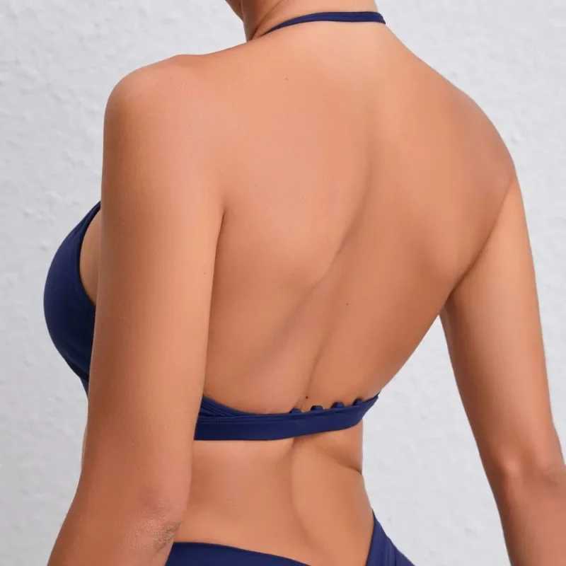 Active Shirts Tees Minimal Sports Bra Backl Removable Women Athletic Bralettes Padded Criss Cross Under Wear Strappy Gym Crop Top Tank Sexy Y2503127F3