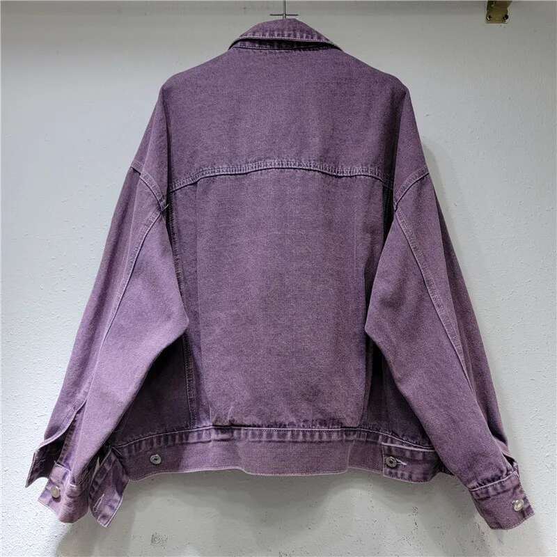 Dia Harbor Style Retro Washed Denim Women Spring And Autumn Design Sense Loose Versatile Jacket Top