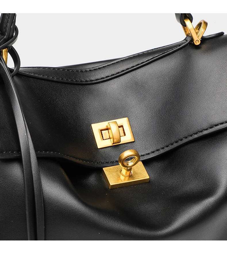 Women's Bags Women's Bags New Premium Genuine Leather Rodeobag Single Shoulder Crossbody Casual Commuting Kali Women's Bag Lock Buckle 