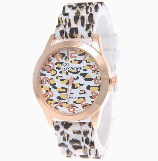 Fashion leopard print classic steel belt luxury men's business hand trend watch